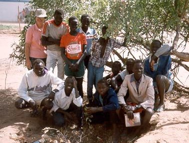 Sr. Carolyn with some of the "Lost Boys of Sudan."